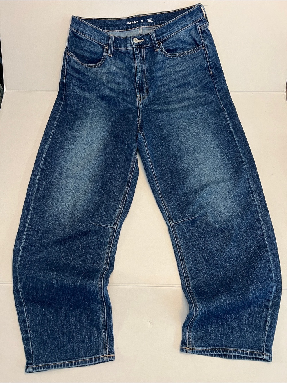 HIGH RISE WOW BARREL LEG OLD NAVY JEANS SIZE 12 TALL